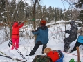 Поход под Звенигород с зимней палаткой с печкой